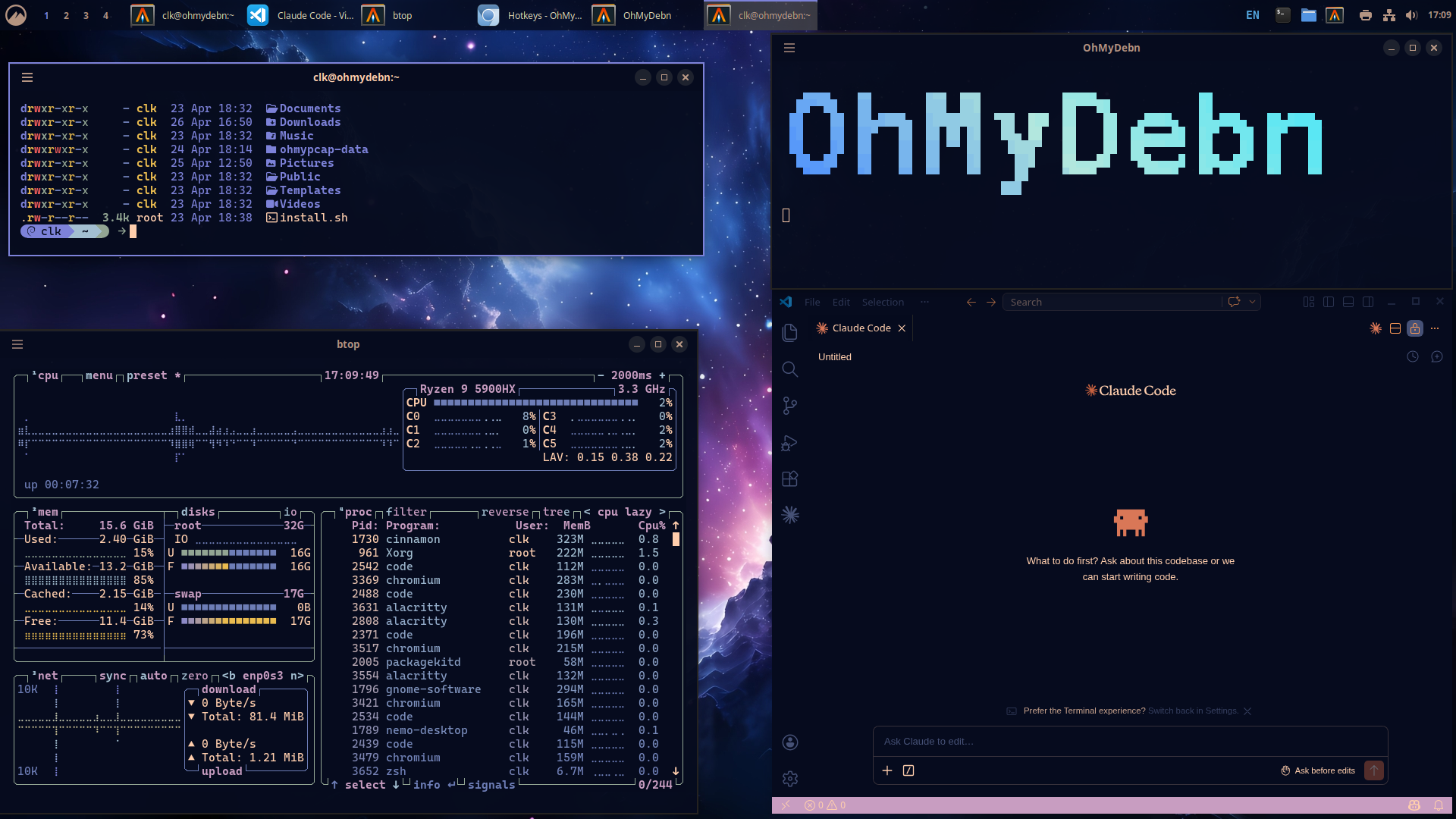 OhMyDebn Setup Screenshot